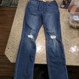 Mudd Blue Distressed Straight Leg Jeans